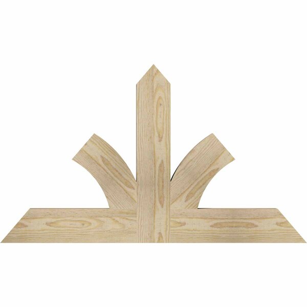 Ekena Millwork Richland Rough Sawn Timber Gable Bracket, Douglas Fir, 36"W x 21"H x 2"D x 4"F, 14/12 Pitch GBW036X21X0204RIC00RDF - main